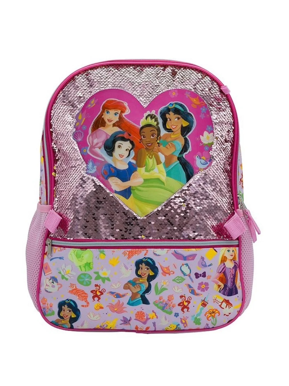 NWT Disney Princess 3pc Bling Backpack Set